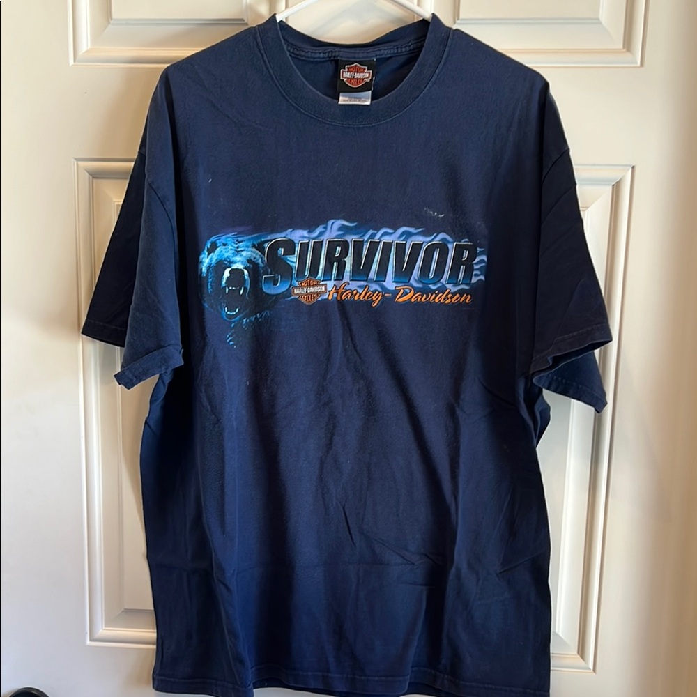 Harley-Davidson Blue Graphic Short Sleeve Tee